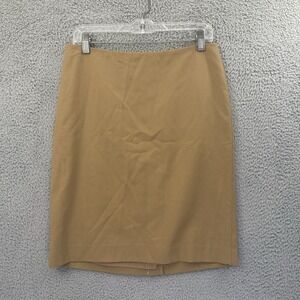 NWT Talbots Wool Pencil Skirt Tan Academia Preppy Retro Career‎ Lined Women's 8